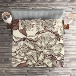 Floral Hummingbird Bedding Set