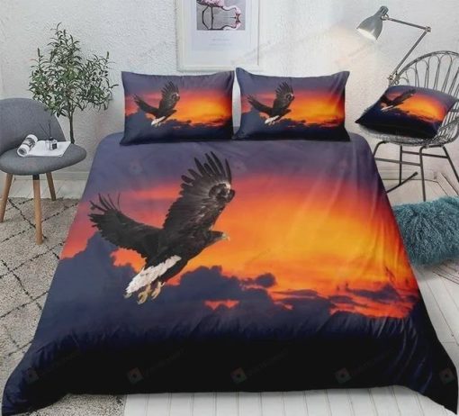Flying Black Eagle Bedding Set
