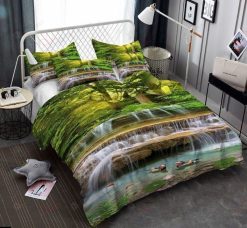 Forest And Waterfall Bedding Set