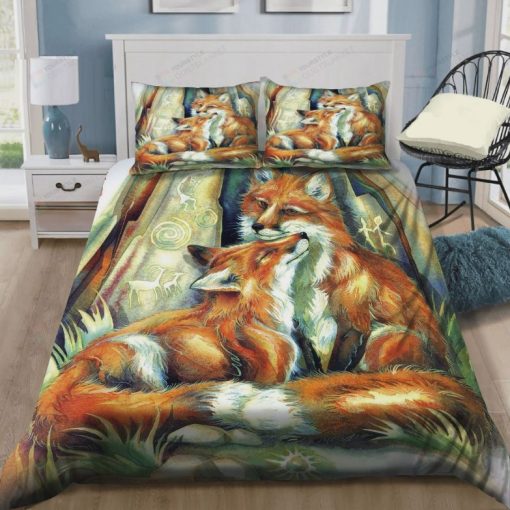 Fox Couple Art Bedding Set