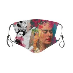 Frida Khalo – cubic digital paint by Iona Art Digital Face Mask