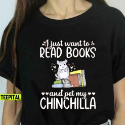 Funny Chinchilla Cute Pet Animal Book Unisex T-Shirt