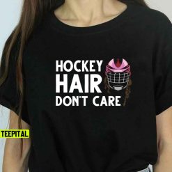 Funny Ice Hockey Helmet Hair Unisex T-Shirt