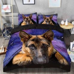 German Shepherd Galaxy Bedding Set