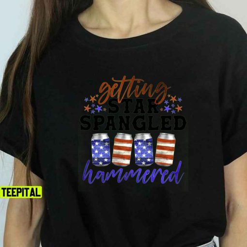 Getting Star Spangled Hammered Unisex T-Shirt