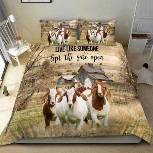 Goats Left The Gate Open Bedding Set