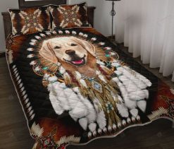 Golden Retriever Dog Native American Rosette Bedding Set