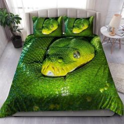 Green Snake Python Bedding Set