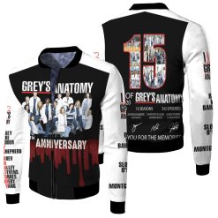 Greys Anatomy 15th Anniversary 2005 2020 15 Seasons 342 Episodes Cast Signatures 3d T Jersey Fleece Bomber Jacket