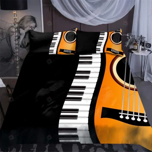 Guitar And Piano Bedding Set