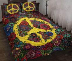 Hippie Flower Child Peace Bedding Set