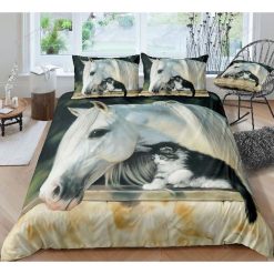 Horse And Cat Adorable Bedding Set