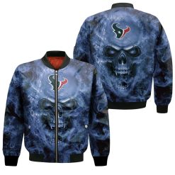 Houston Texans Nfl Fans Skull Bomber Jacket