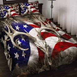 Hunting American Flag Bedding Set