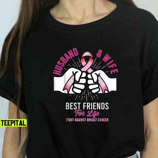 Husband And Wife Fight Cute Breast Cancer Awareness Unisex T-Shirt