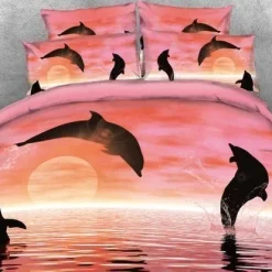 Jumping Dolphin Animals Bedding Set