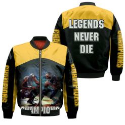 Kobe Bryant Lebron James Legend Never Dies Los Angles Lakers Champions 3d Printed Bomber Jacket