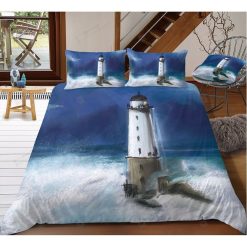 Lighthouse And Beach Bedding Set
