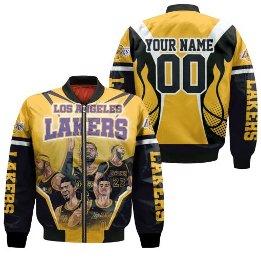 Los Angeles Laker Player Style Western Conference Personalized Bomber Jacket