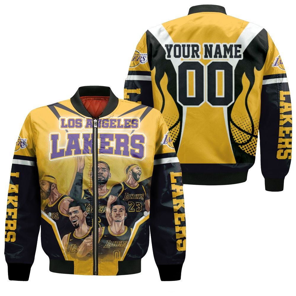 Los Angeles Laker Player Style Western Conference Personalized Bomber Jacket
