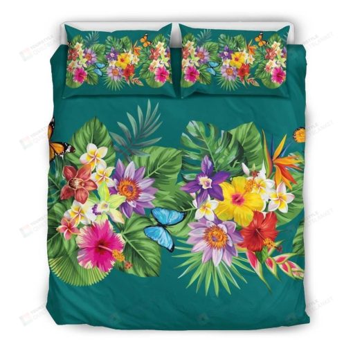 Magnificent Colorful Hibiscus Bedding Set