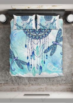 Mandala Blue Dragonflies Bedding Set