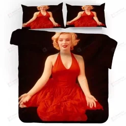 Marilyn Monroe In Red Dress Bedding Set