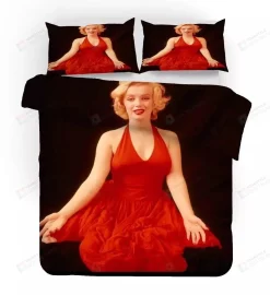 Marilyn Monroe In Red Dress Bedding Set