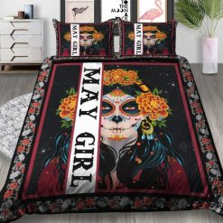 May Sugar Skull Girl Flower Bedding Set