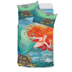 Mermaid, Turtle, Dolphin Bedding Set