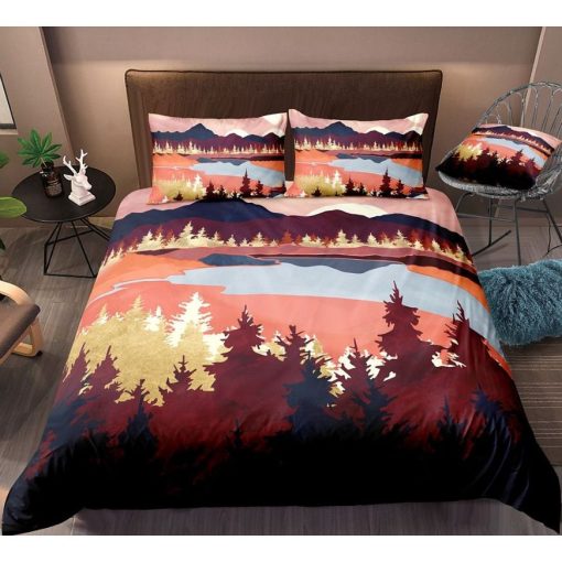 Mountain Landscape Forest Bedding Set