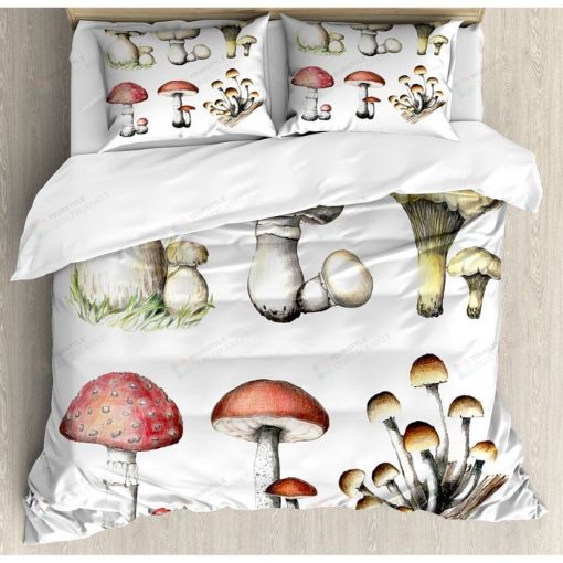 100 Types Of Mushrooms Bedding Set