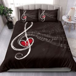 Music Note Heart Bedding Set