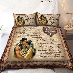 Native American Couple I Choose You Bedding Set