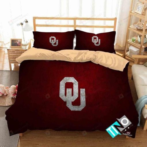 Ncaa Oklahoma Sooners Logo Bedding Set