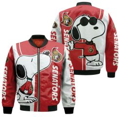 Ottawa Senators Snoopy Lover 3d Printed Bomber Jacket