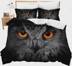 Owl Black Bedding Set