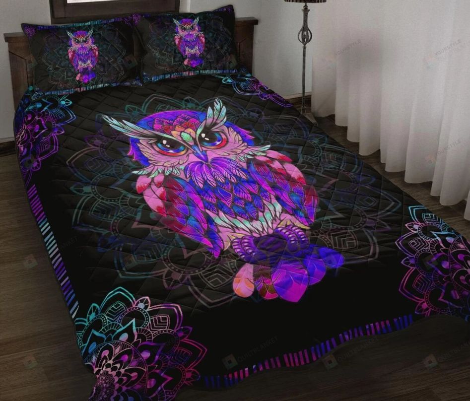 Owl Mandala Pattern Bedding Set