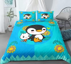 Penguin Cartoon Pattern Bedding Set