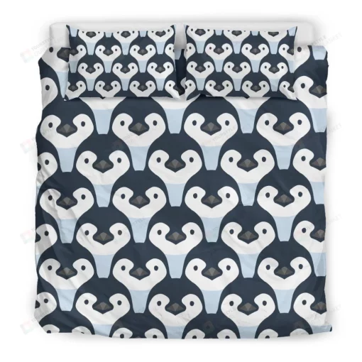 Penguin Face Pattern Bedding Set