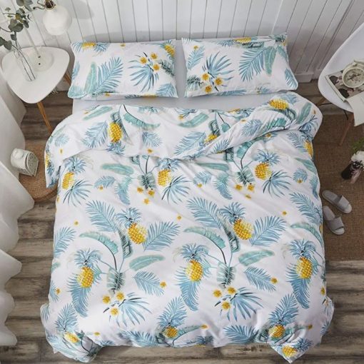 Pineapple Branches Pattern Bedding Set