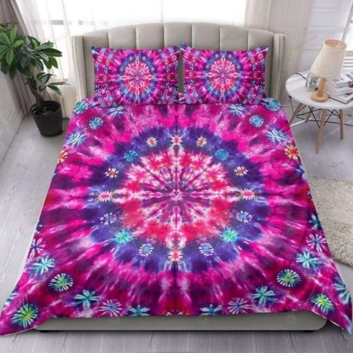 Pink Tie Dye Bedding Set