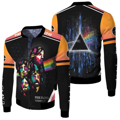 Pink Floyd Rainbow Popart Fleece Bomber Jacket