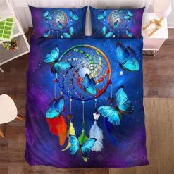 Rainbow Dreamcatcher Butterfly Bedding Set