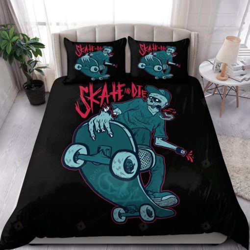 Skateboarding Skull Bedding Set