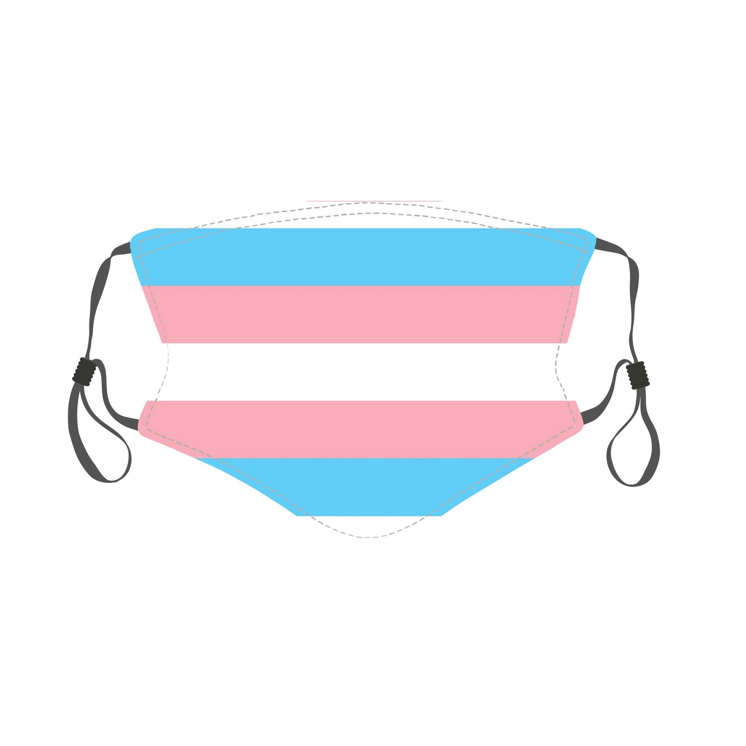 Trans Pride Flag Face Mask Transgender LGBT Gift Mask