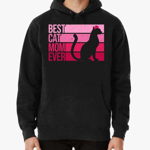 Best Cat Mom Ever Pink Ribbon T-Shirt