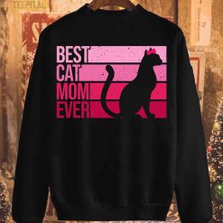 Best Cat Mom Ever Pink Ribbon T-Shirt