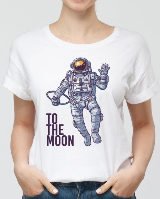 Bitcoin Astronaut To The Moon T-Shirt