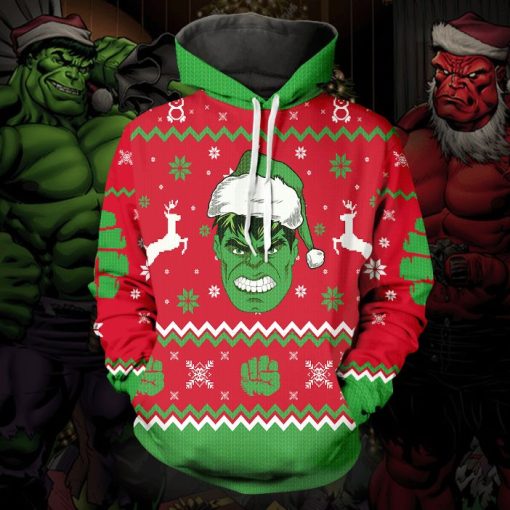 Hulk Smashin’ Marvel Christmas Unisex Hoodie